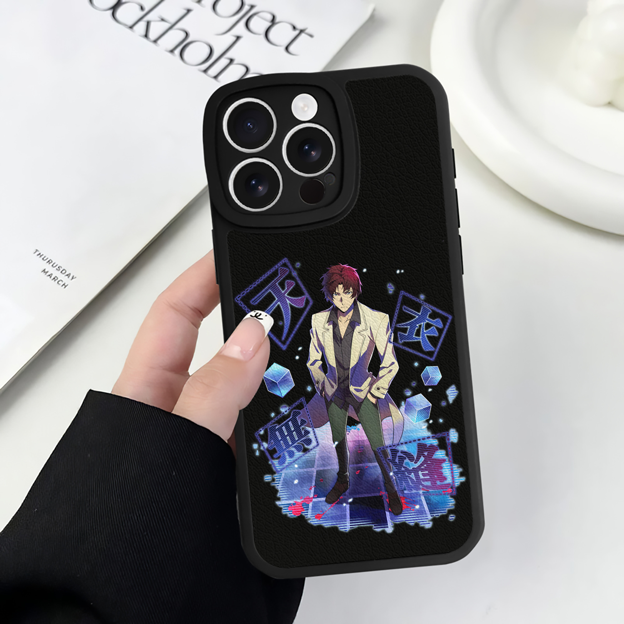 （画像用） 文豪ストレイドッグス Bungo Stray Dogs 【iPhone 16シリーズ対応】シリコンスマホケース（レザー調） 材質：シリコン